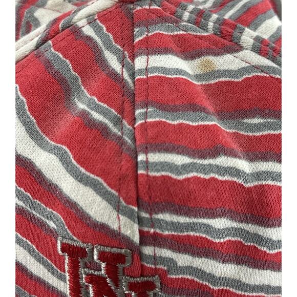 Vintage 1990s UNLV Rebels Zubaz Snapback Hat AJD Made USA NCAA Cap Red Gray - Picture 5 of 11